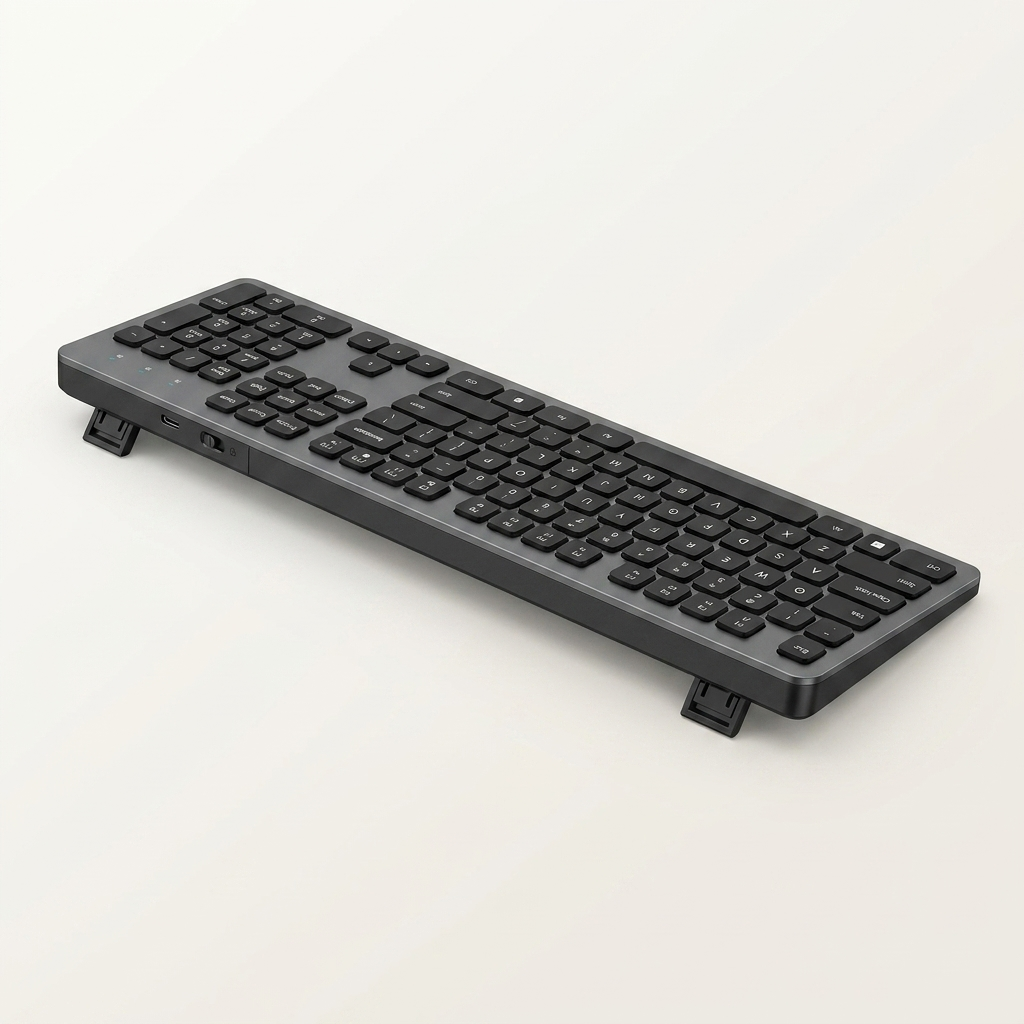 Ultra-Slim Wireless Keyboard - Silent Scissor-Switch, 104-Key, Multi-Device Backlit