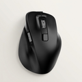 Sculpted ergonomic wireless mouse with silent left and right clicks