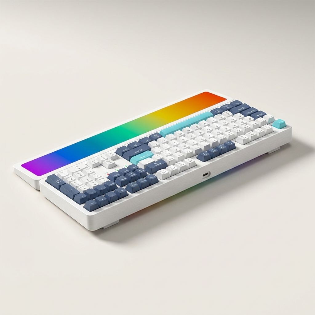 Tri-mode keyboard connecting by wired USB, 2.4GHz wireless or Bluetooth