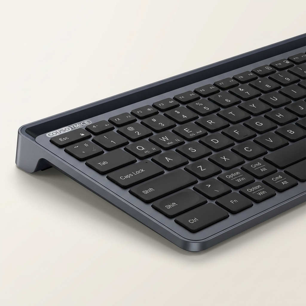 Whisper-quiet spill-resistant keyboard with a single-colour backlight