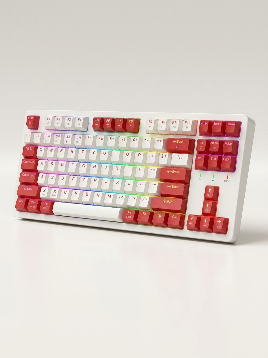 Rechargeable tri-mode keyboard for cable-free desktop and laptop setups
