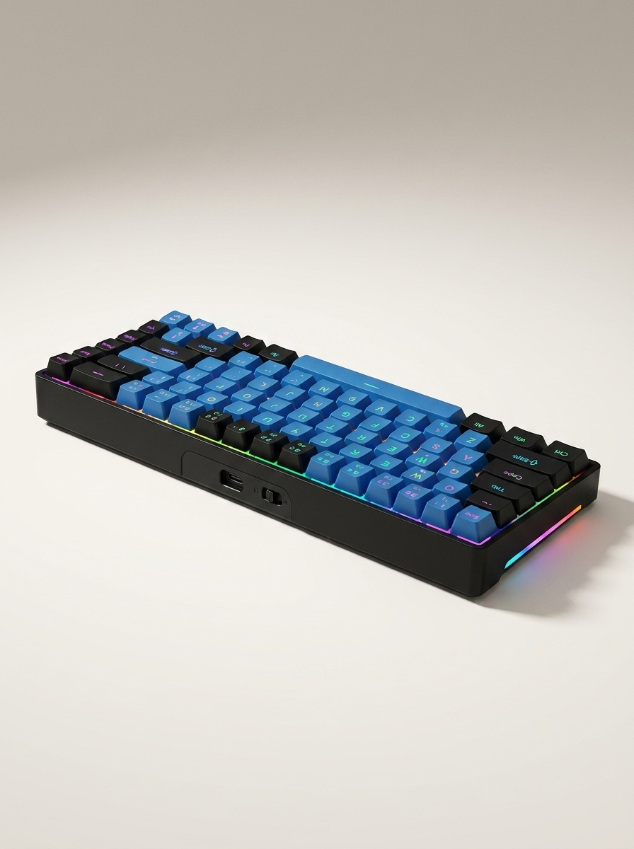 Vivid RGB backlighting across the space-saving 60 percent layout