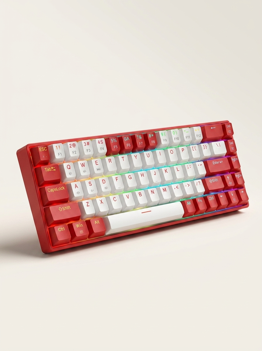 Bluetooth three-mode wireless keyboard with built-in rechargeable battery