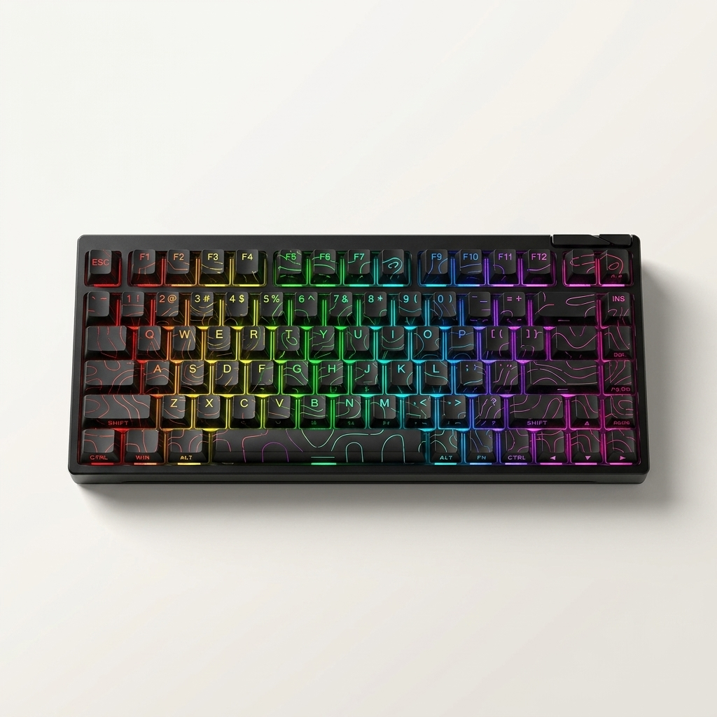 Aluminium Mechanical Keyboard - 82-Key Tri-Mode Wireless, Hot-Swappable, RGB
