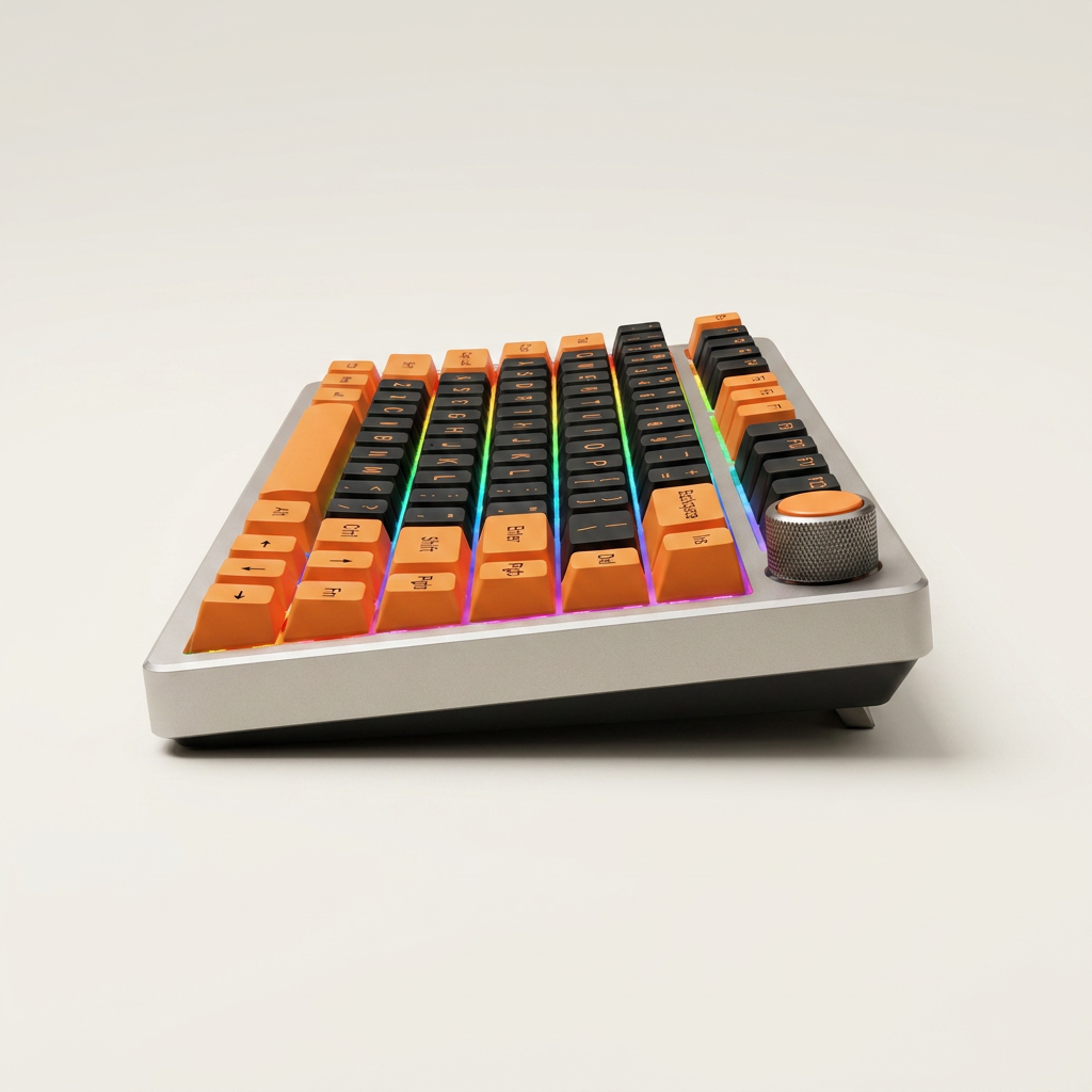 Aluminium Mechanical Keyboard with Knob - 96-Key, Hot-Swappable, Tri-Mode, RGB