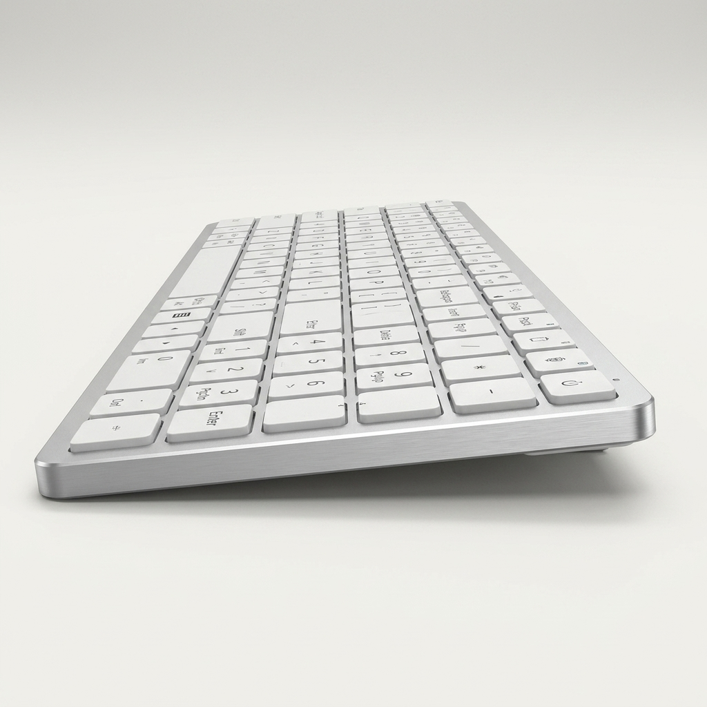 Ultra-Slim Wireless Keyboard - 108-Key Aluminium, Silent Scissor, Multi-Device