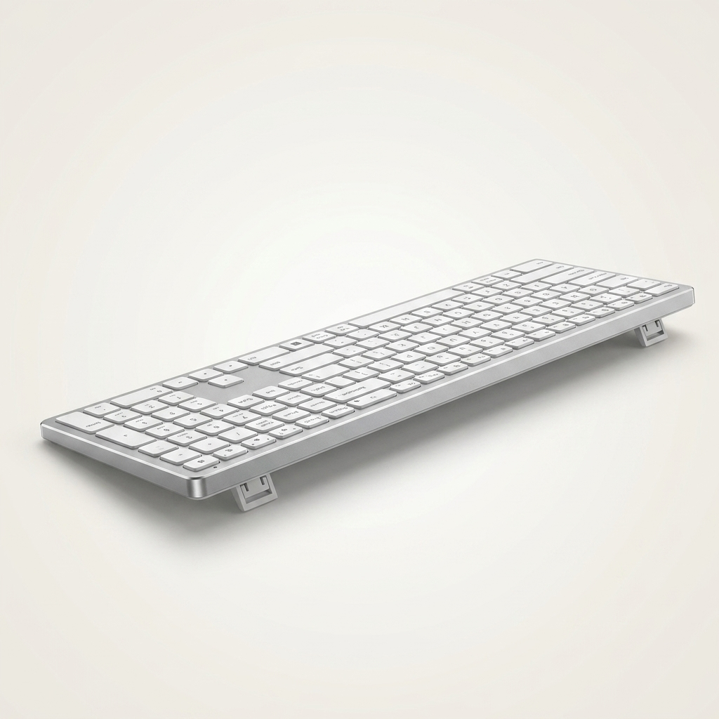 Ultra-Slim Wireless Keyboard - 108-Key Aluminium, Silent Scissor, Multi-Device