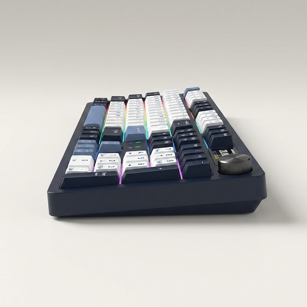 Gasket Mechanical Keyboard with Smart Display & Knob - 104-Key, Tri-Mode, RGB