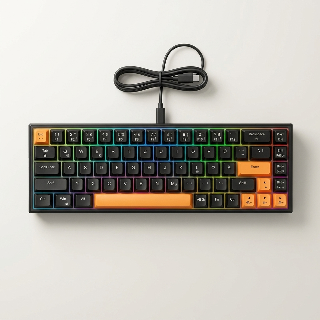 Magnetic-Switch Mechanical Gaming Keyboard - 68-Key 65% Wired, RGB, Rapid Trigger
