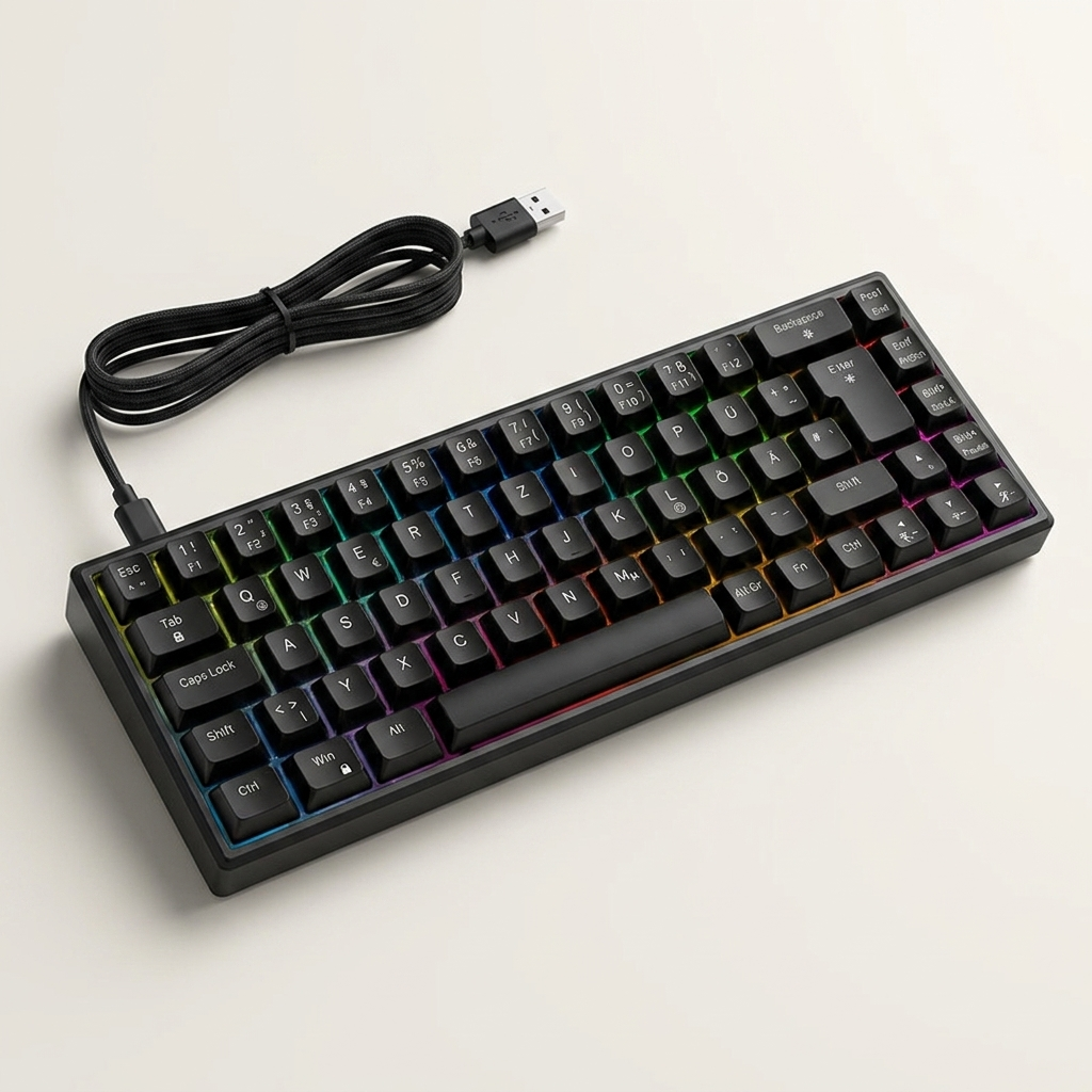 Magnetic-Switch Mechanical Gaming Keyboard - 68-Key 65% Wired, RGB, Rapid Trigger
