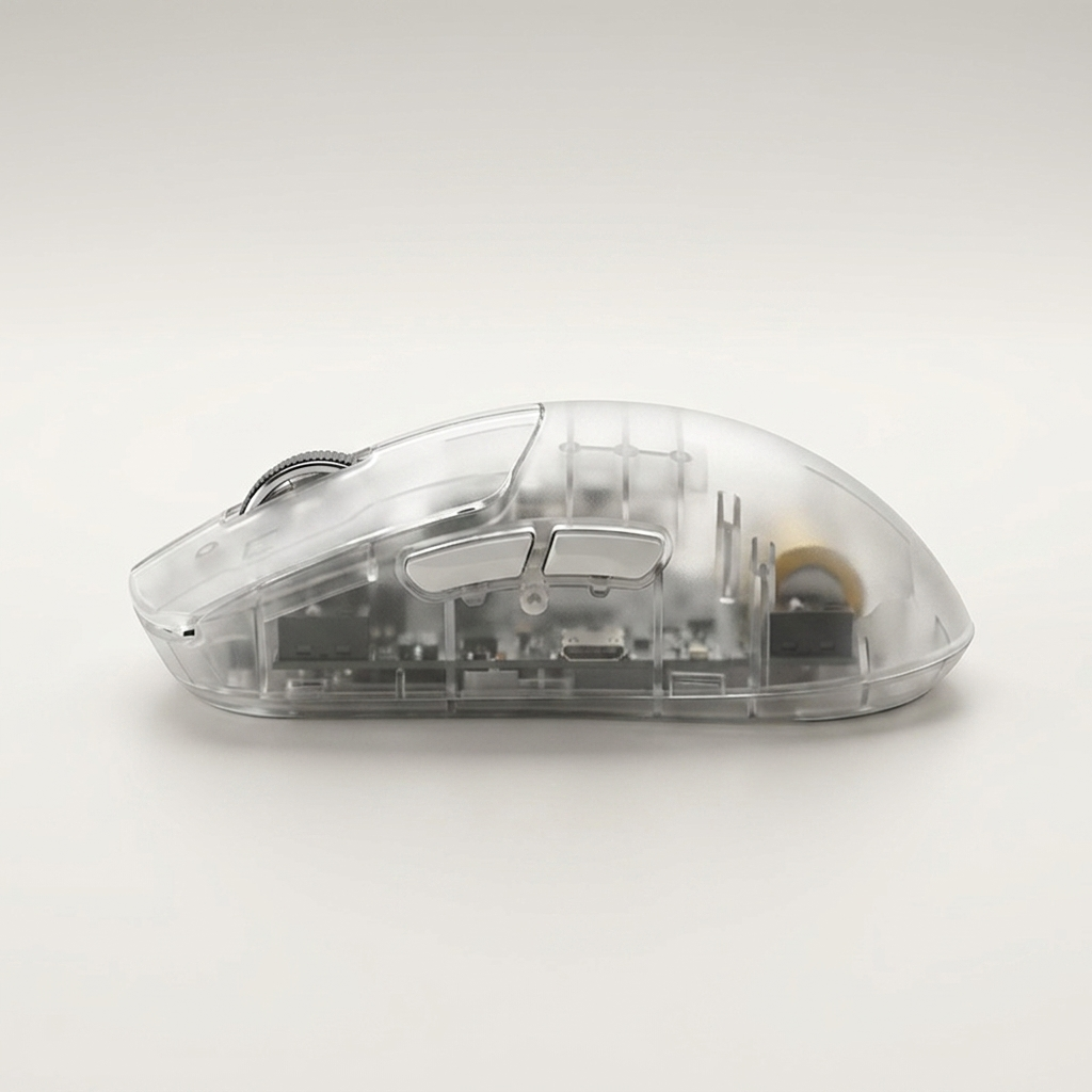 Tri-mode mouse switching between wired USB, 2.4GHz wireless and Bluetooth