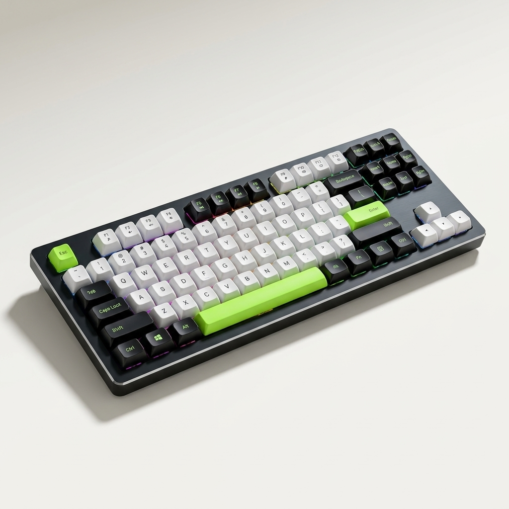 Aluminium Hot-Swappable Mechanical Gaming Keyboard - 87-Key TKL, RGB Backlit