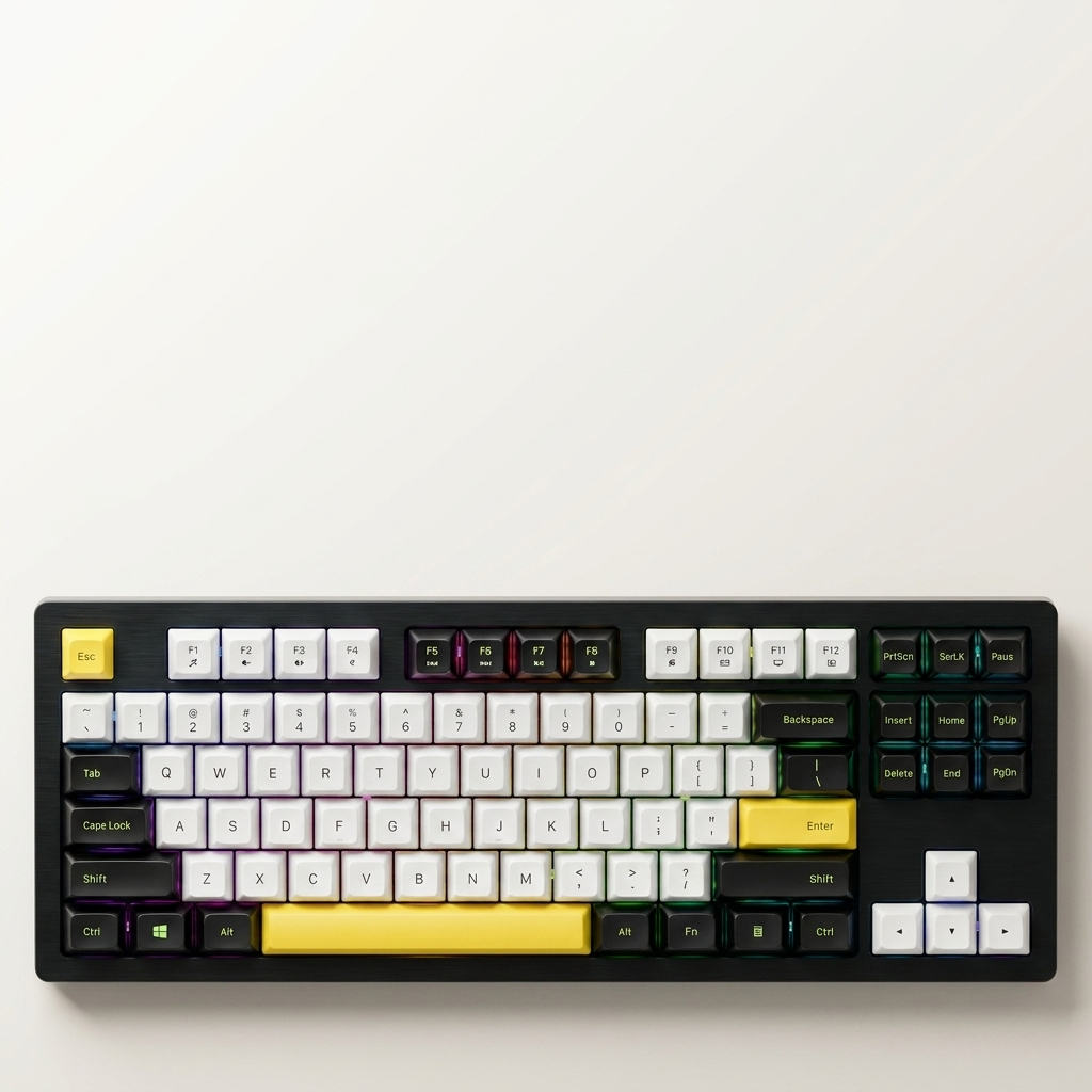 Aluminium Hot-Swappable Mechanical Gaming Keyboard - 87-Key TKL, RGB Backlit