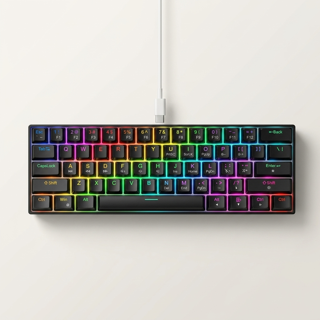 Clicky green mechanical switches delivering a crisp, tactile press