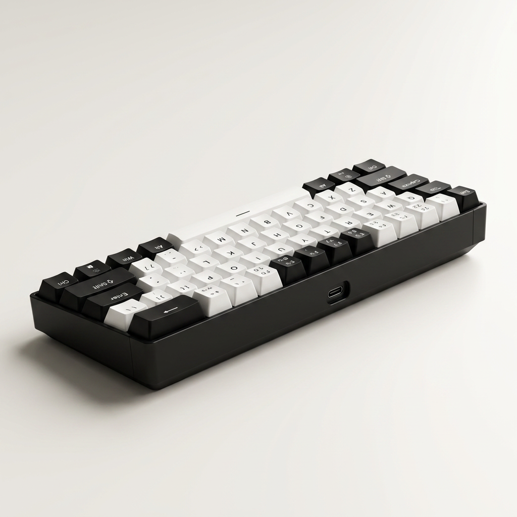 Dual-shot keycaps and a detachable USB cable for easy travel and storage