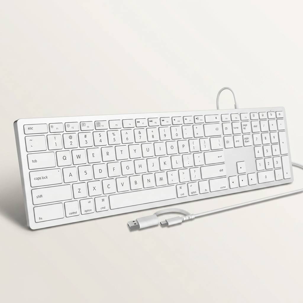 Full 110-key layout with number pad, arrow cluster and function row