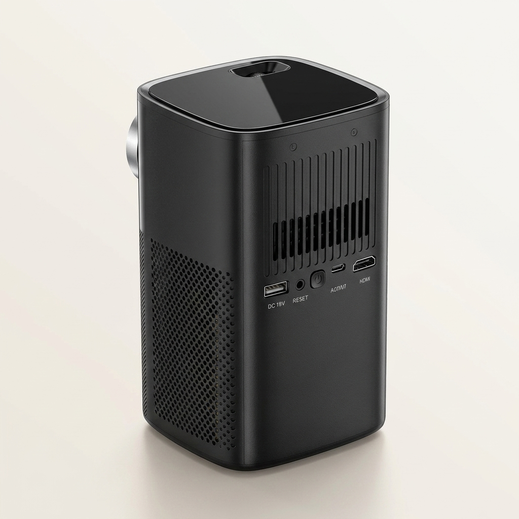 Smart 18W projector with streaming, voice control and a UK 3-pin plug