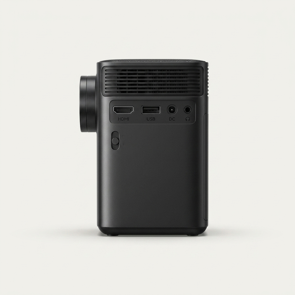 Rechargeable DLP Projector - Built-In 8000mAh Battery, Touch Control Home Cinema (UK Plug)