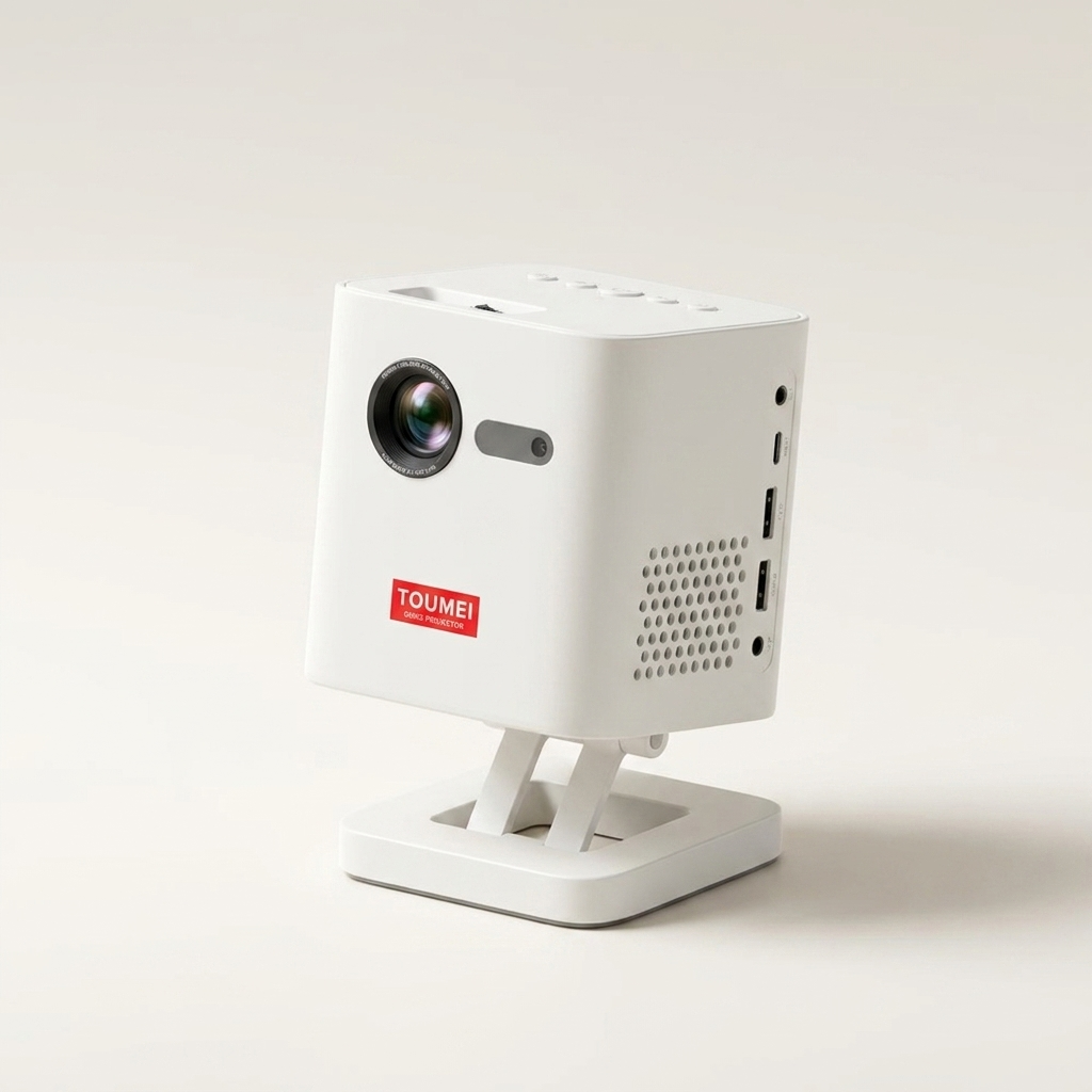 Built-in 8000mAh rechargeable battery frees the projector from the mains
