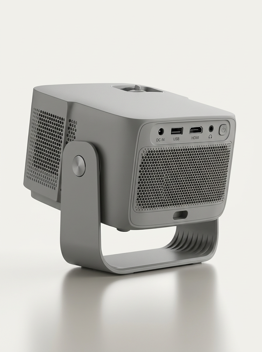Smart projector with 2GB RAM and 16GB storage, CE certified with UK plug