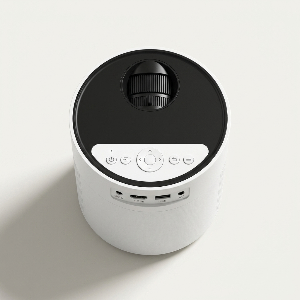 Mini Projector - 720p HD Native, 300 ANSI Lumens, Android & Bluetooth 5.4 (UK Plug)