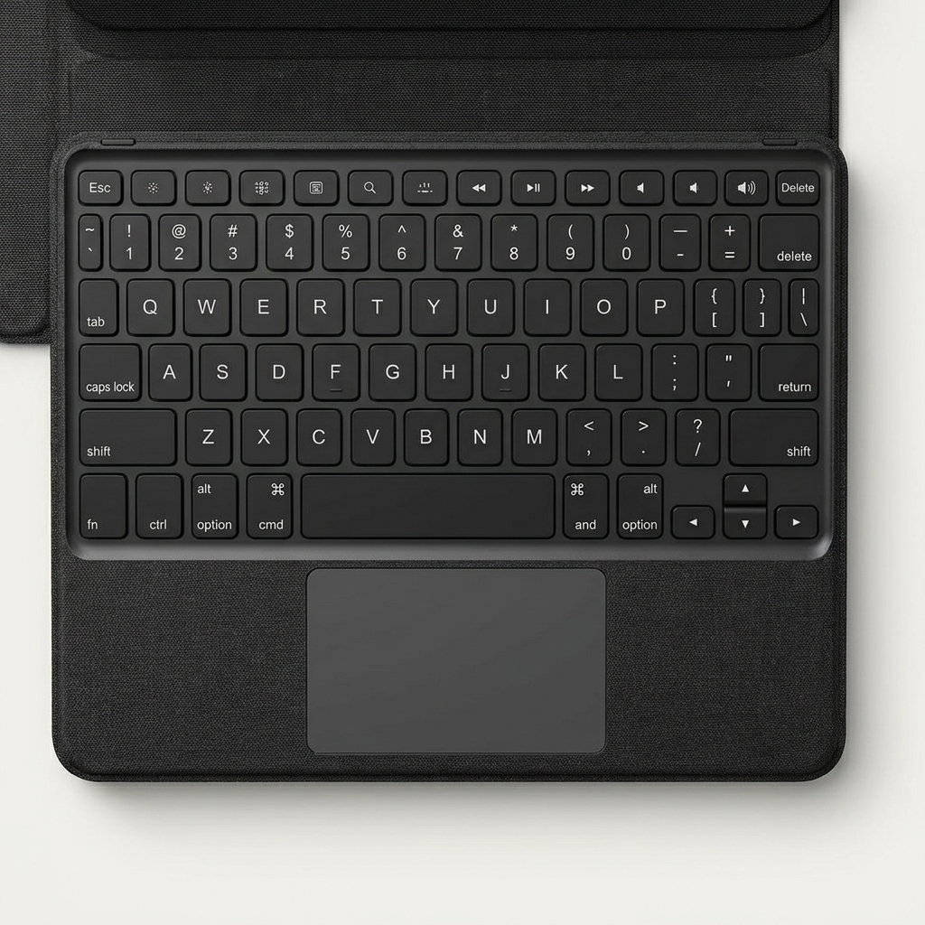 Backlit-key option for comfortable iPad typing in low light