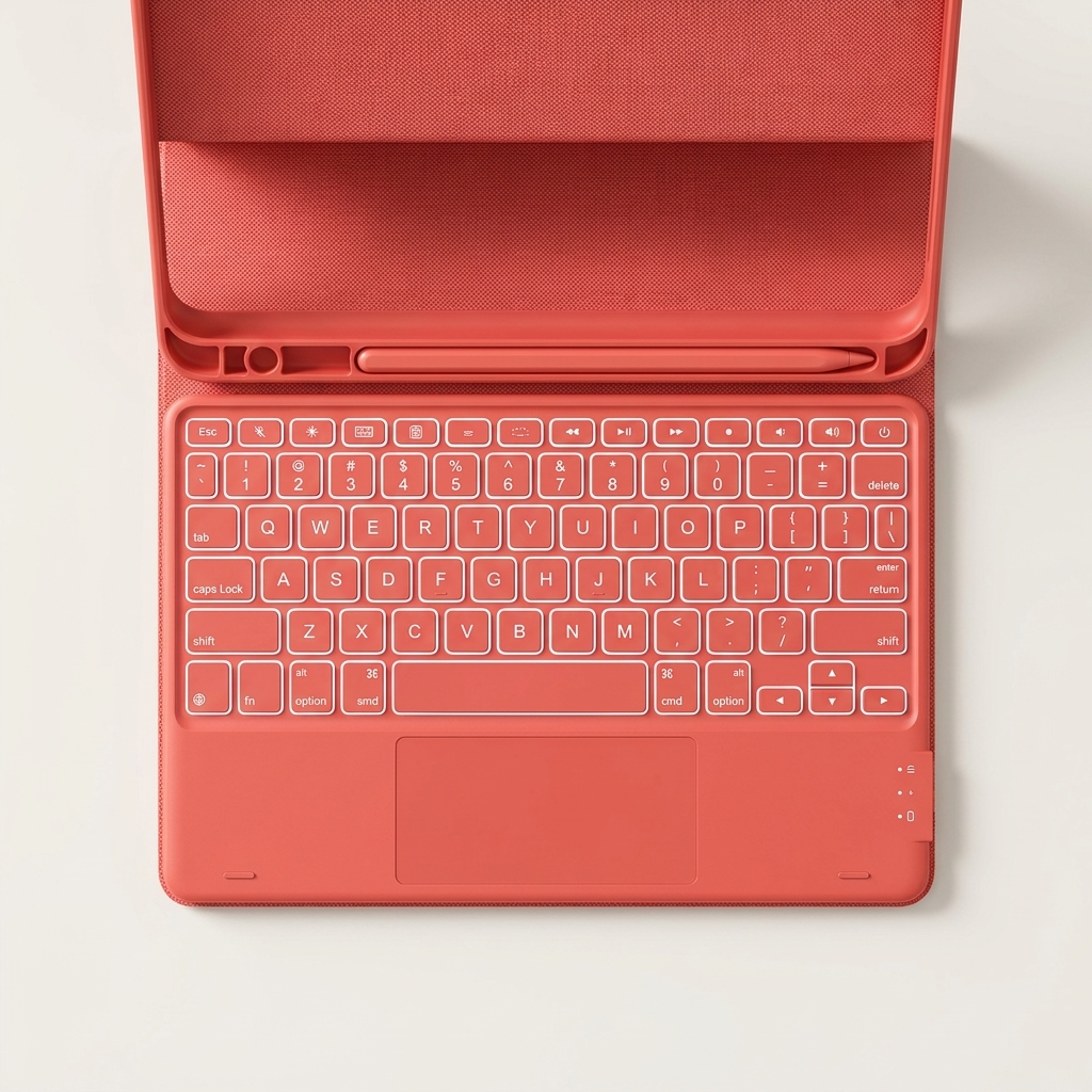 iPad Keyboard Case with Trackpad & Pen Tray - Detachable Backlit Bluetooth (11" 2025 & 10th Gen)