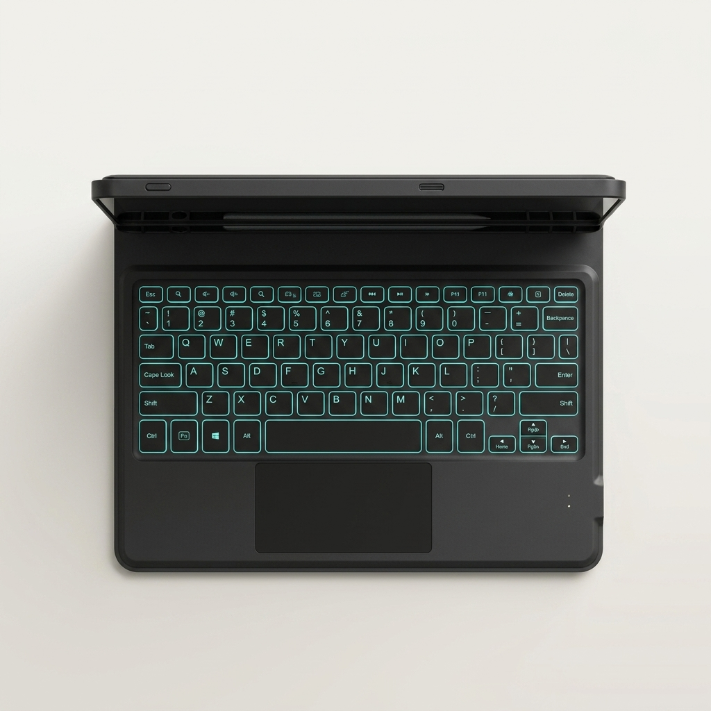 Protective TPU folio case that folds into a stable tablet typing stand