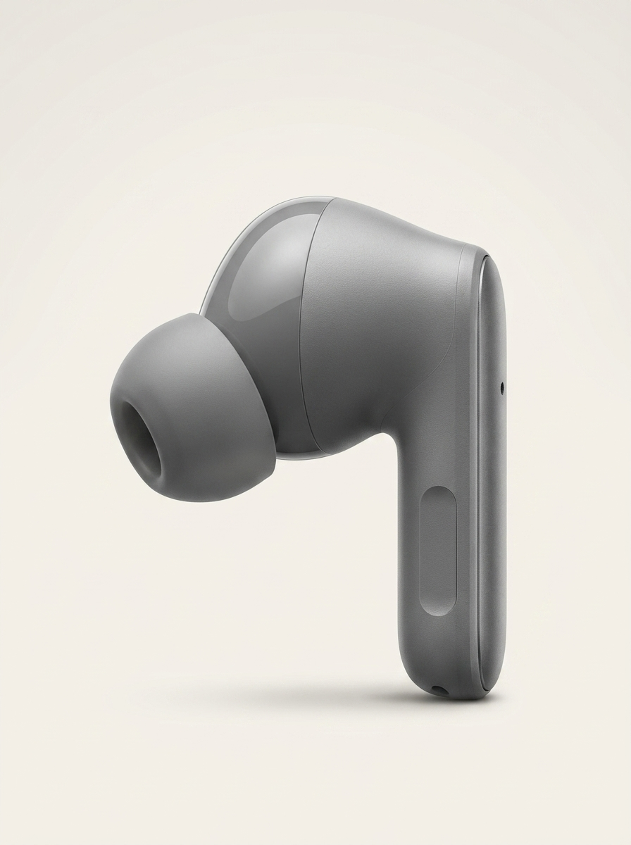 Bilateral stereo earbuds delivering balanced sound to both ears