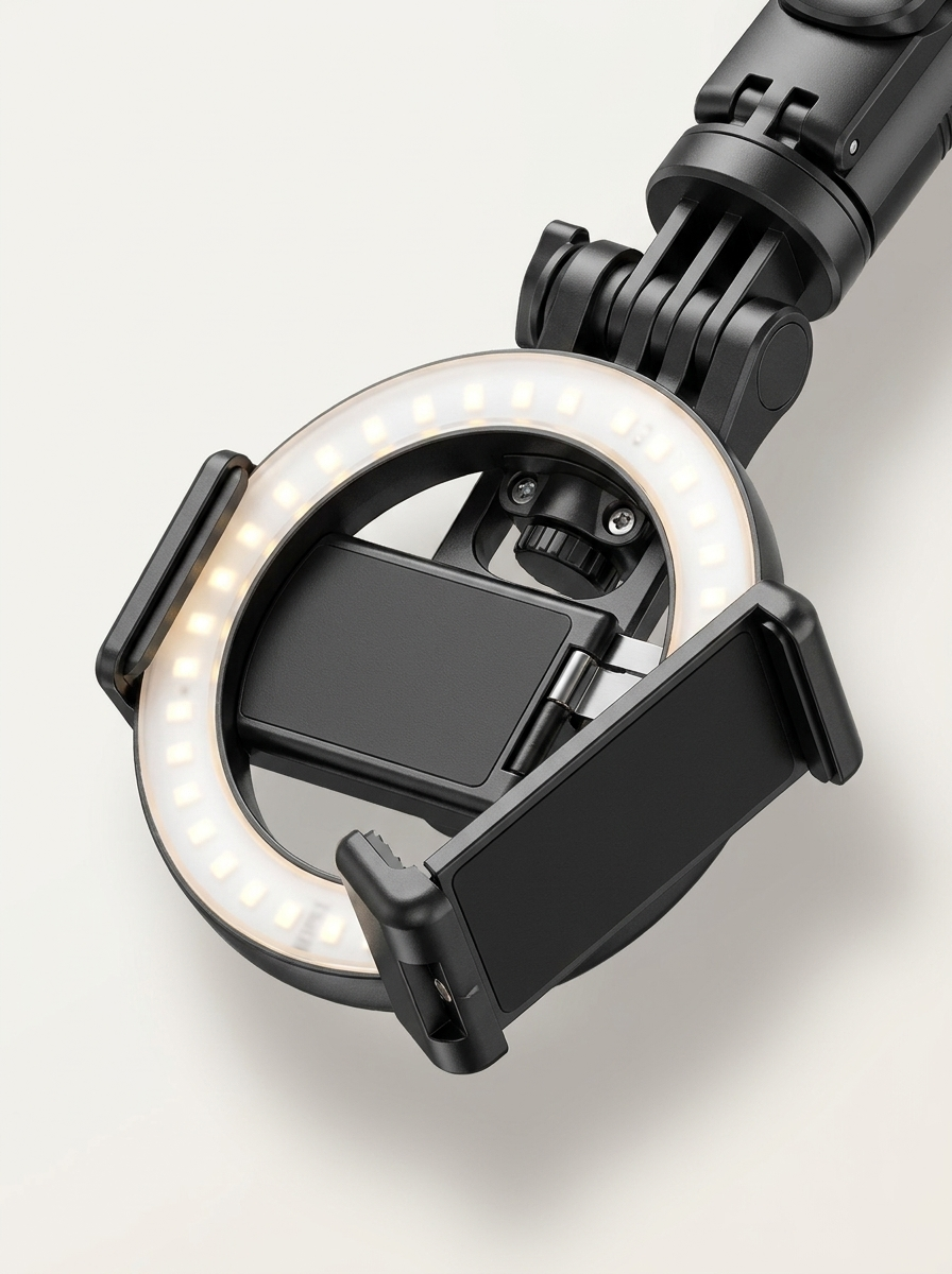 Selfie Stick Tripod - 1.7m Extendable Bluetooth Phone Stand with Fill Light Options