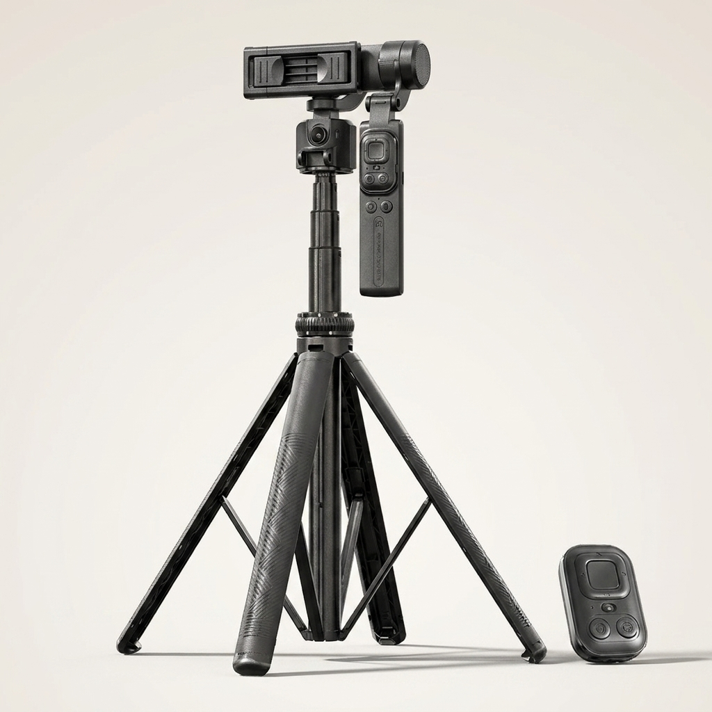 Universal spring-loaded phone clamp and 1/4-inch camera mount