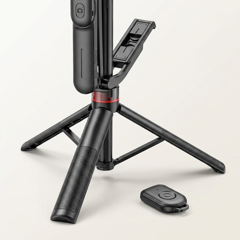 Detachable Bluetooth remote triggering the camera shutter from a distance