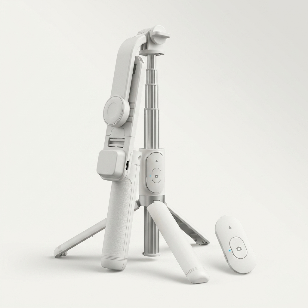 Adjustable clamp holding a phone securely in portrait or landscape