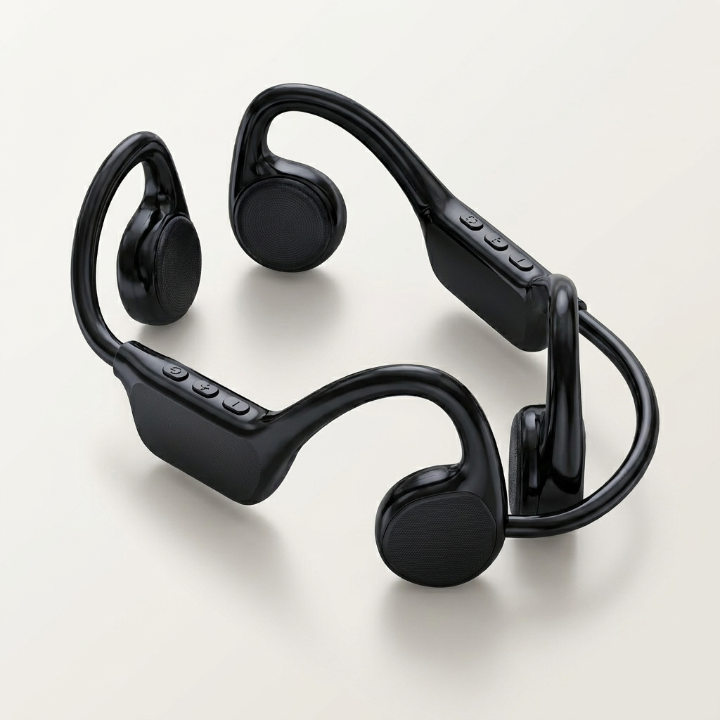 Wireless Bluetooth sport headphones with a secure wrap-around neckband