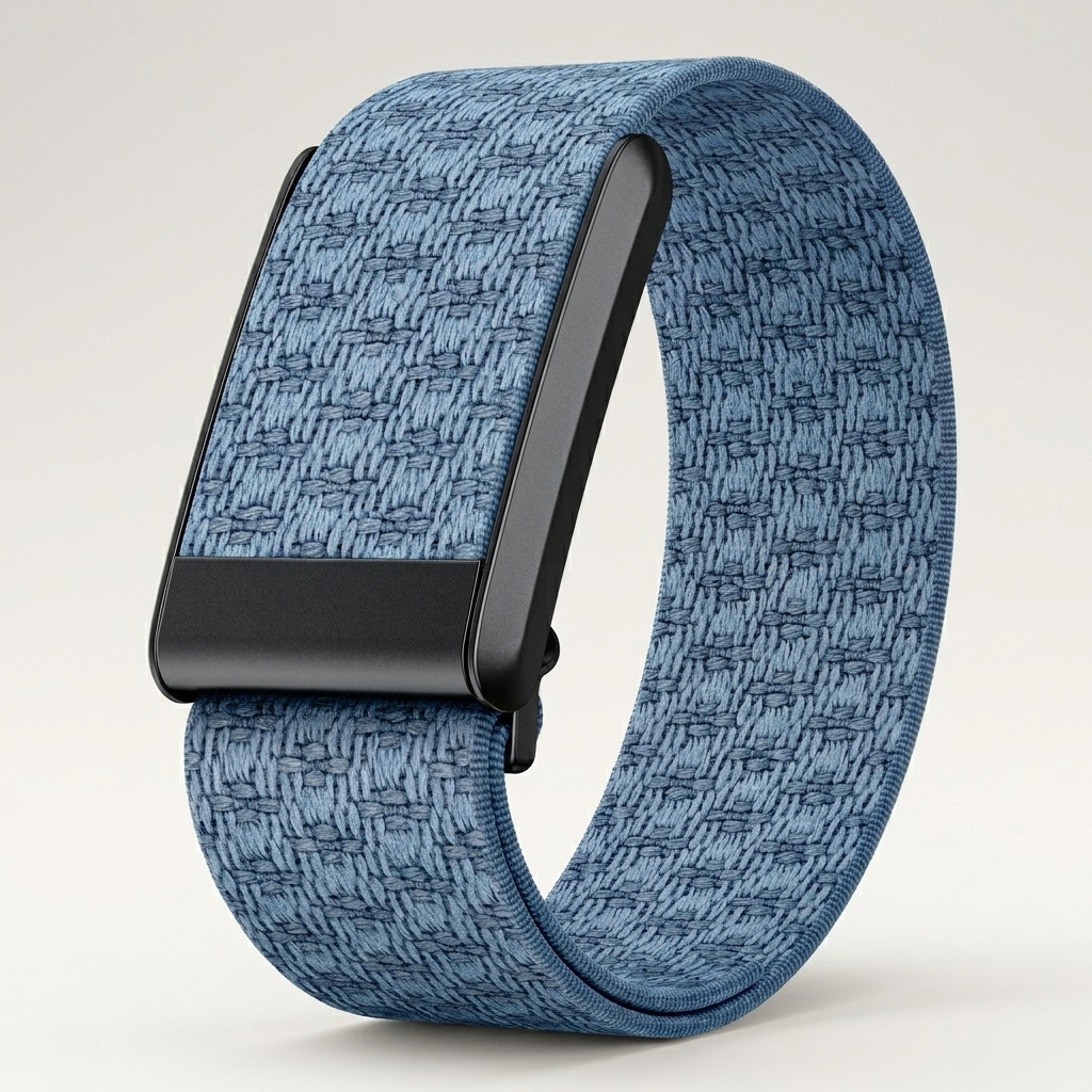 Cashmere-feel elastic knit band slips on and stretches to the wrist
