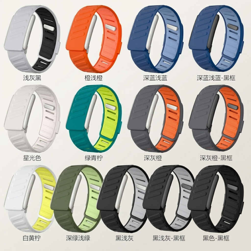 Silicone Sport Strap for Whoop 5.0 & ECG - Two-Tone Waterproof Wristband