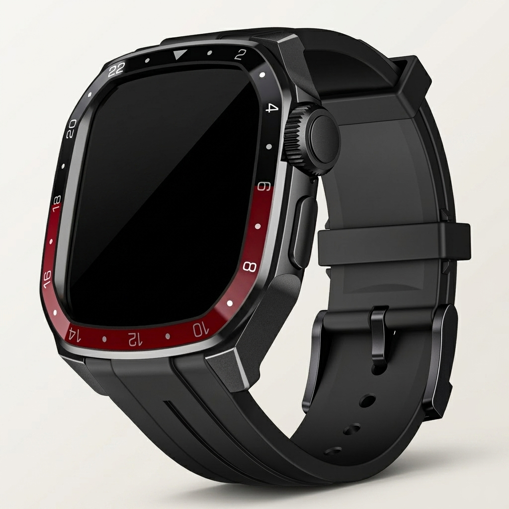 Sporty Apple Watch case and silicone band set, watch not included