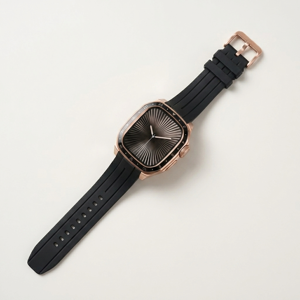 One-piece flush case and strap design fastened with a pin buckle