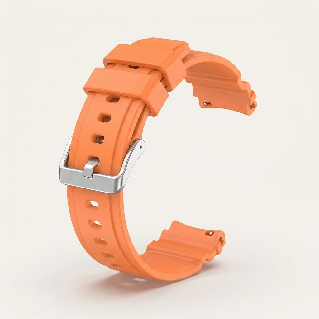 Skin-friendly silicone strap resisting sweat and splashes during workouts