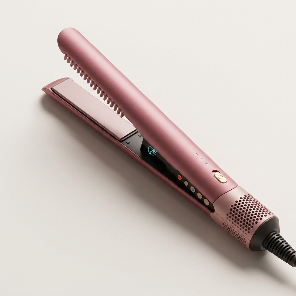 Ionic Ceramic Hair Straightener Comb - Wet & Dry Fast-Heat Flat Iron (UK Plug)