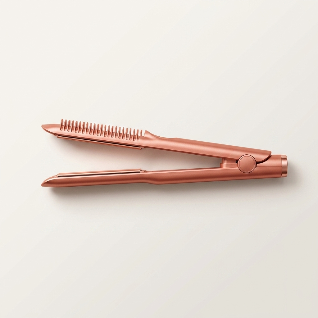 Ionic Ceramic Hair Straightener Comb - Wet & Dry Fast-Heat Flat Iron (UK Plug)