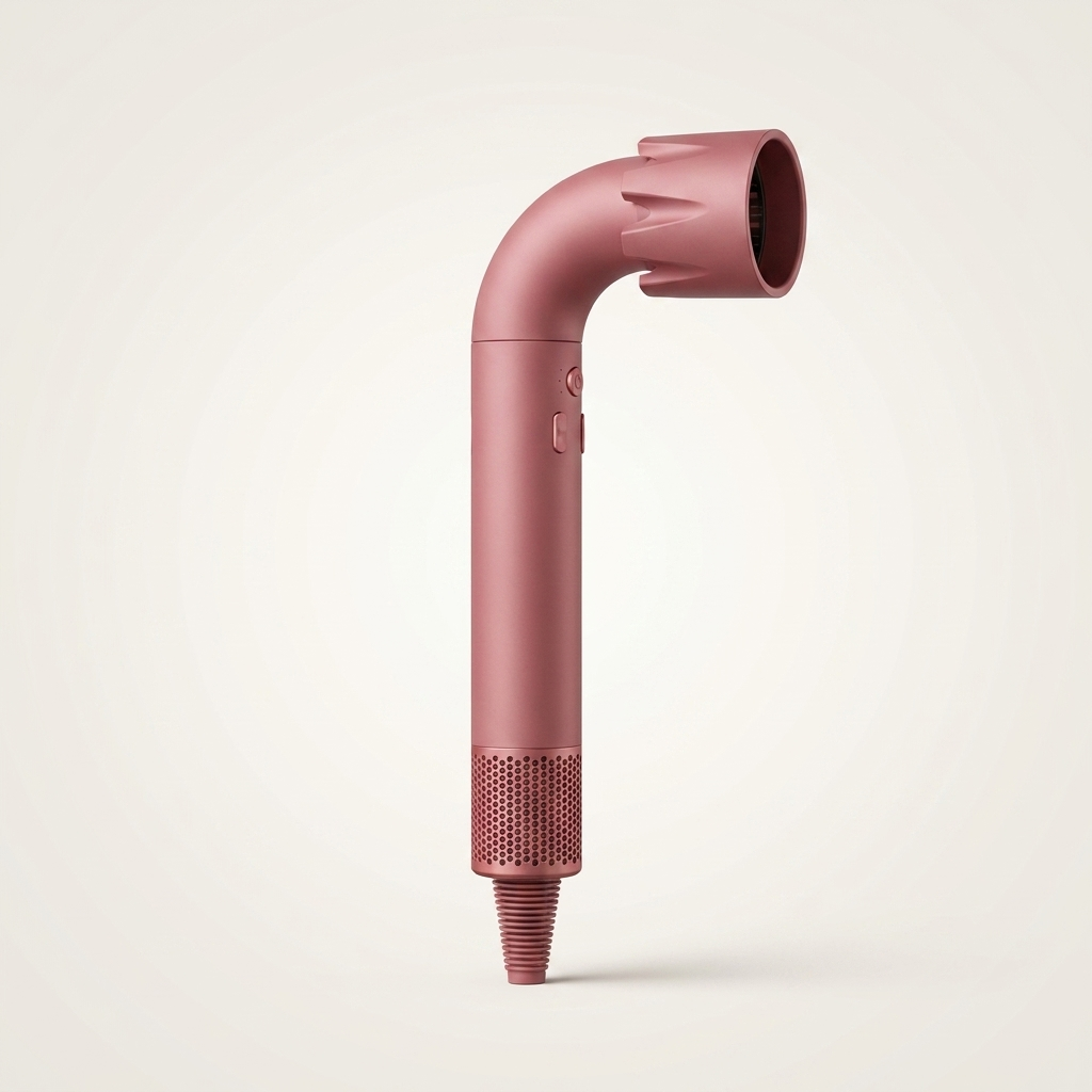 High-Speed Curved-Tube Ionic Hair Dryer - 1200W Quiet Constant-Temperature (UK Plug)