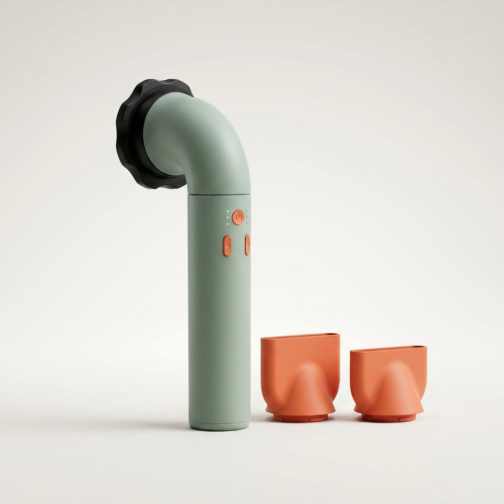 High-Speed Curved-Tube Ionic Hair Dryer - 1200W Quiet Constant-Temperature (UK Plug)
