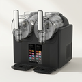 Double-Cylinder Slush & Ice-Cream Maker - 2x2L Twin-Flavour Smoothie Machine (UK Plug)