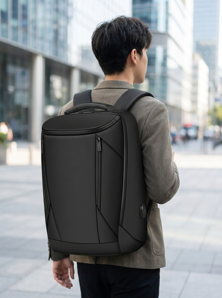 Large-capacity 20-35L business backpack for commuting and business trips
