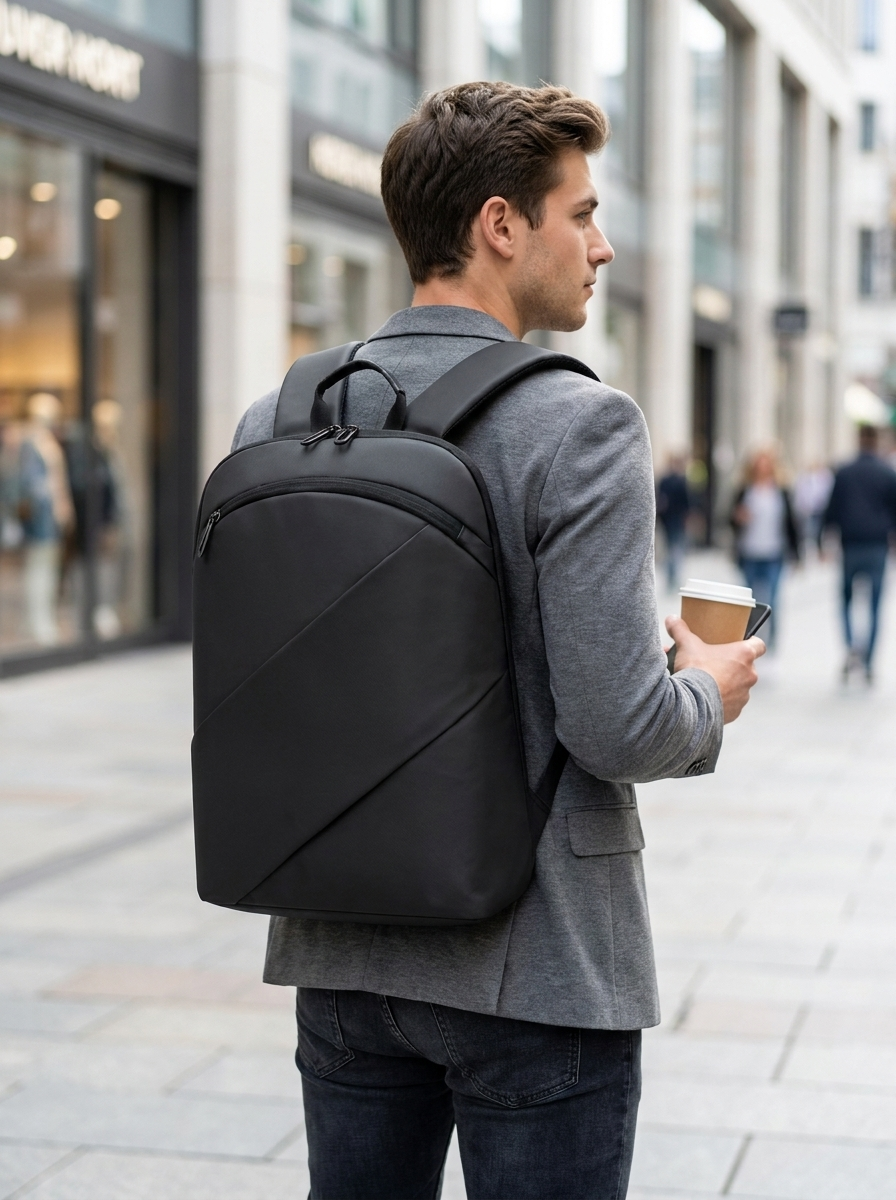 Ultra-thin business backpack just 7 cm deep and weighing 0.55 kg