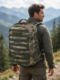 Tactical hiking backpack in hard-wearing, water-resistant Oxford cloth