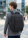 Oxford-cloth business backpack with a padded compartment for 16-inch laptops