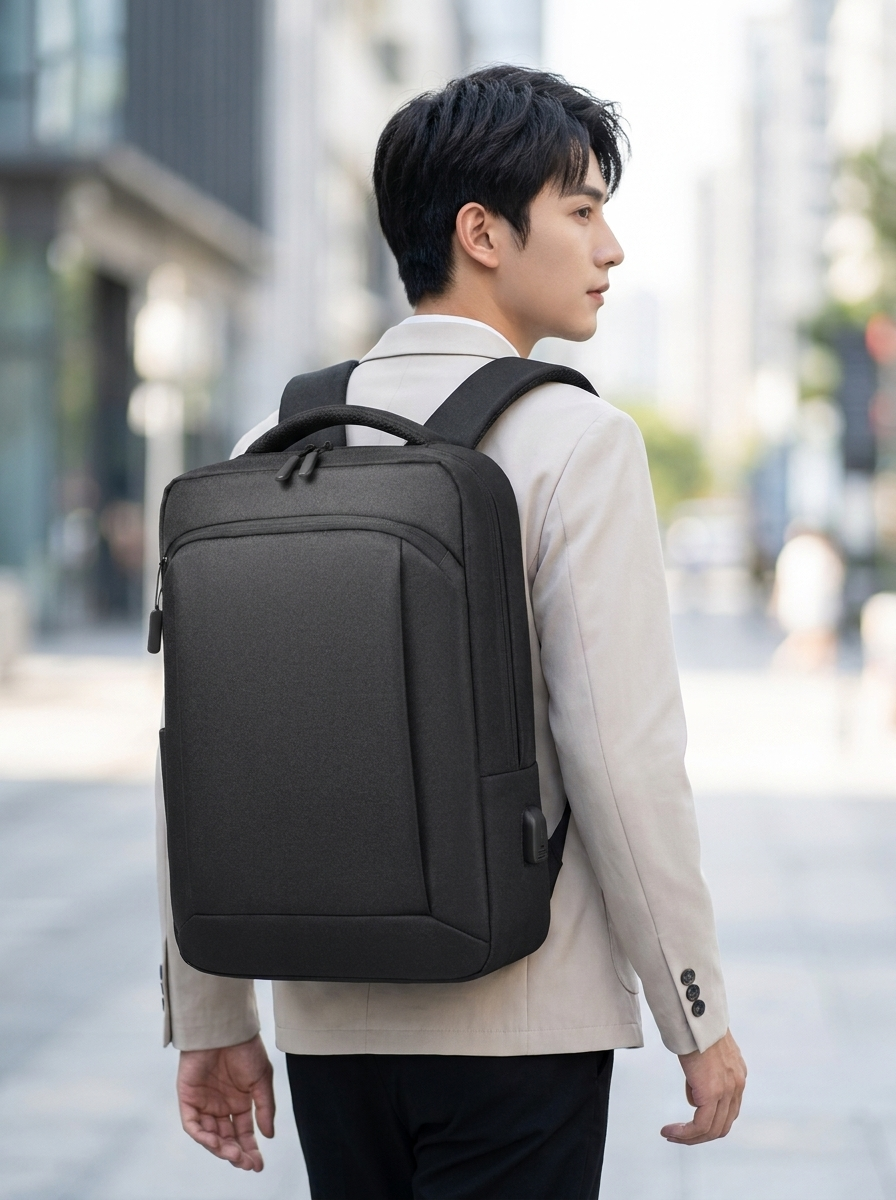 VOLTARA anti-theft laptop backpack in use