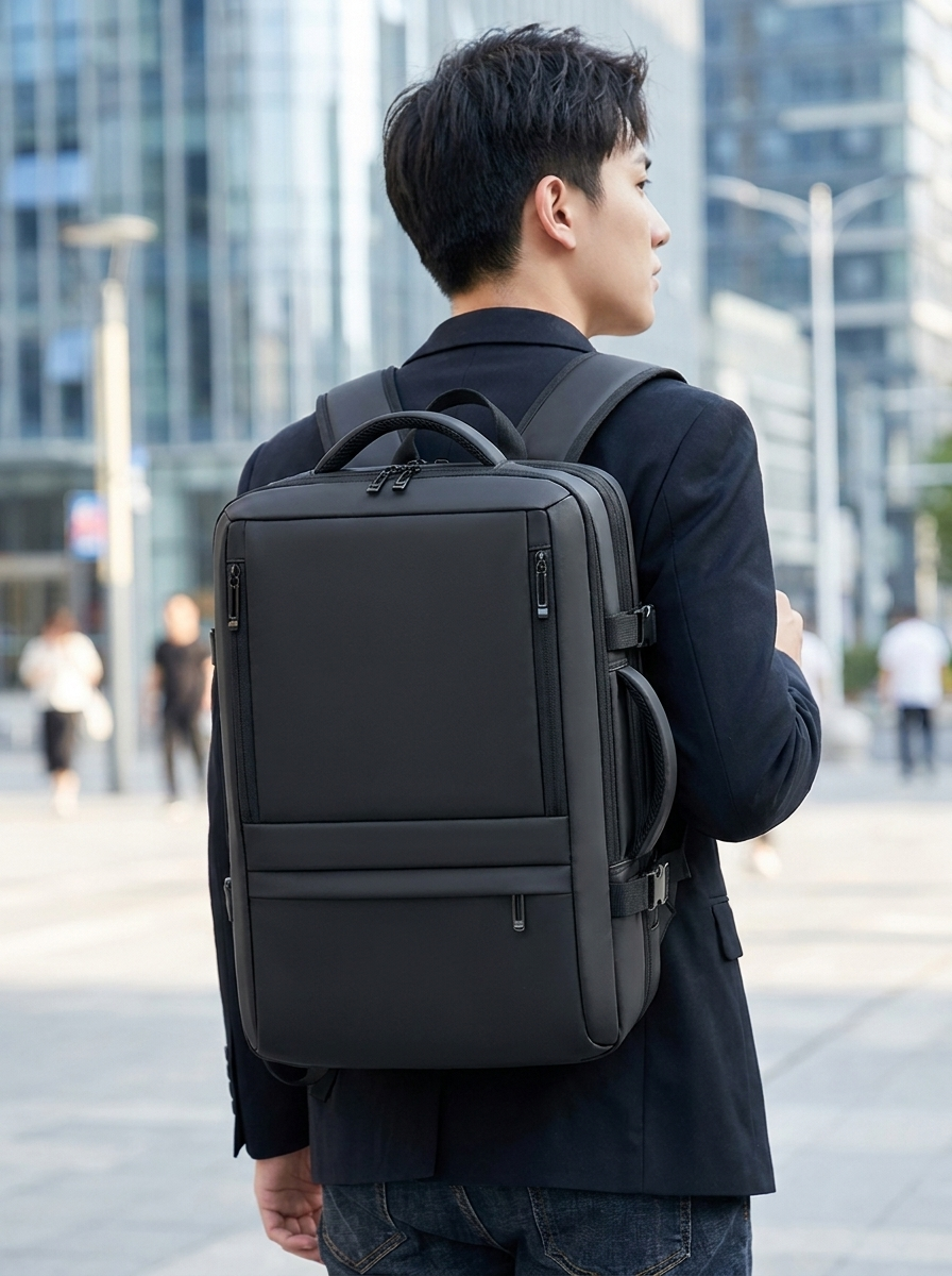 Large Travel Laptop Backpack - Water-Resistant 36-55L Rucksack, Fits 16" Laptop